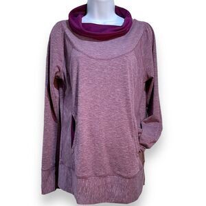 PrAna Ember Cowl Neck Purple Pullover Size Large